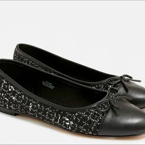 J. Crew Factory Tweed Ballet Flats
